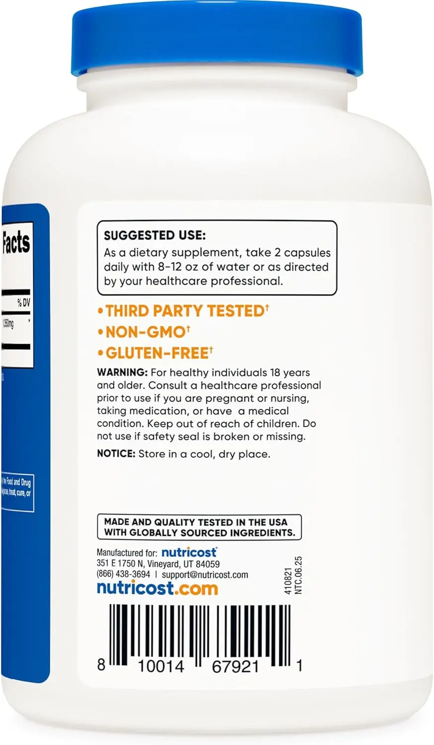 Nutricost Fenugreek Seed 1350mg Capsules